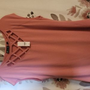 New York and Company pink shirt XL